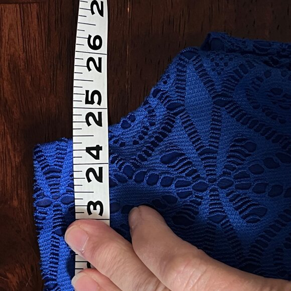 Ruby Rd Blue Lace Top XL Surplice Embellished Classic Career Office Semi Formal - Picture 11 of 11